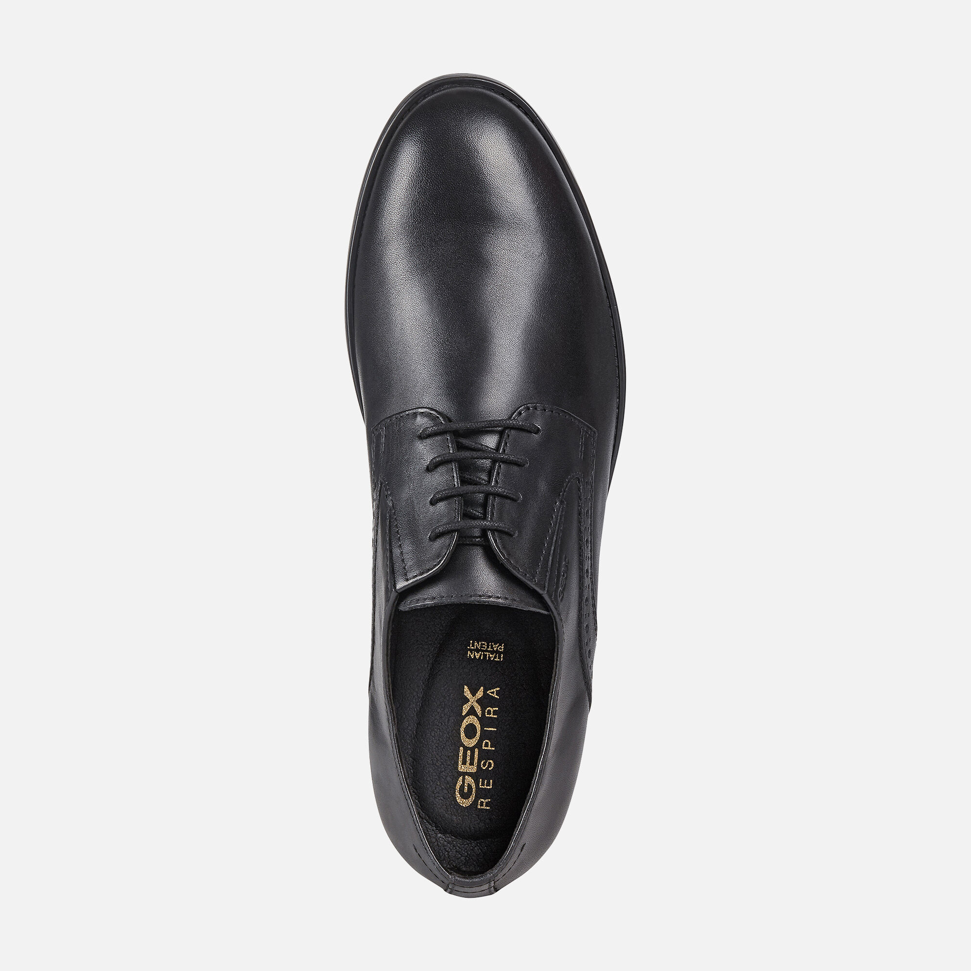 geox black leather shoes