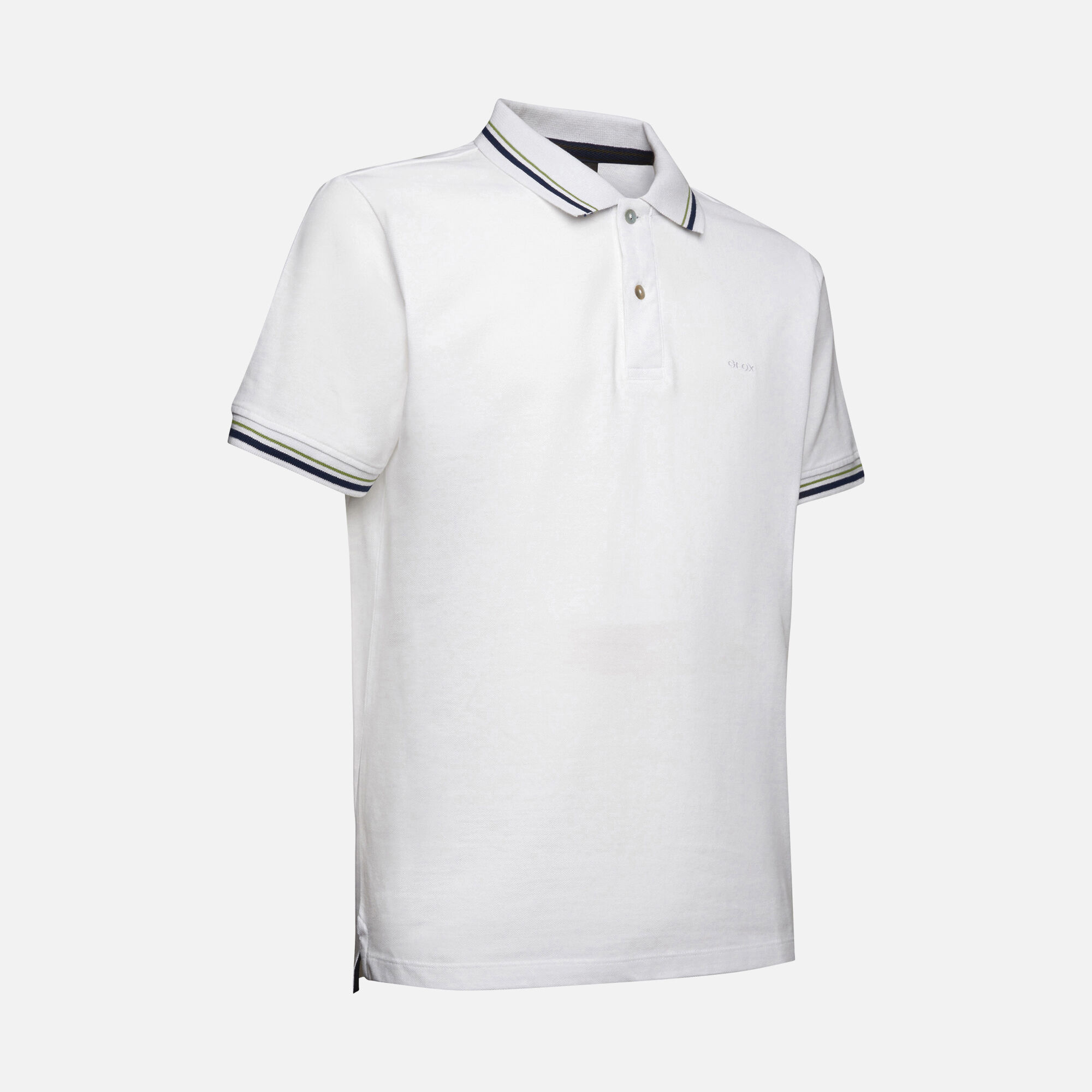 Geox SUSTAINABLE Man: Optical White Polo | Geox Spring/Summer