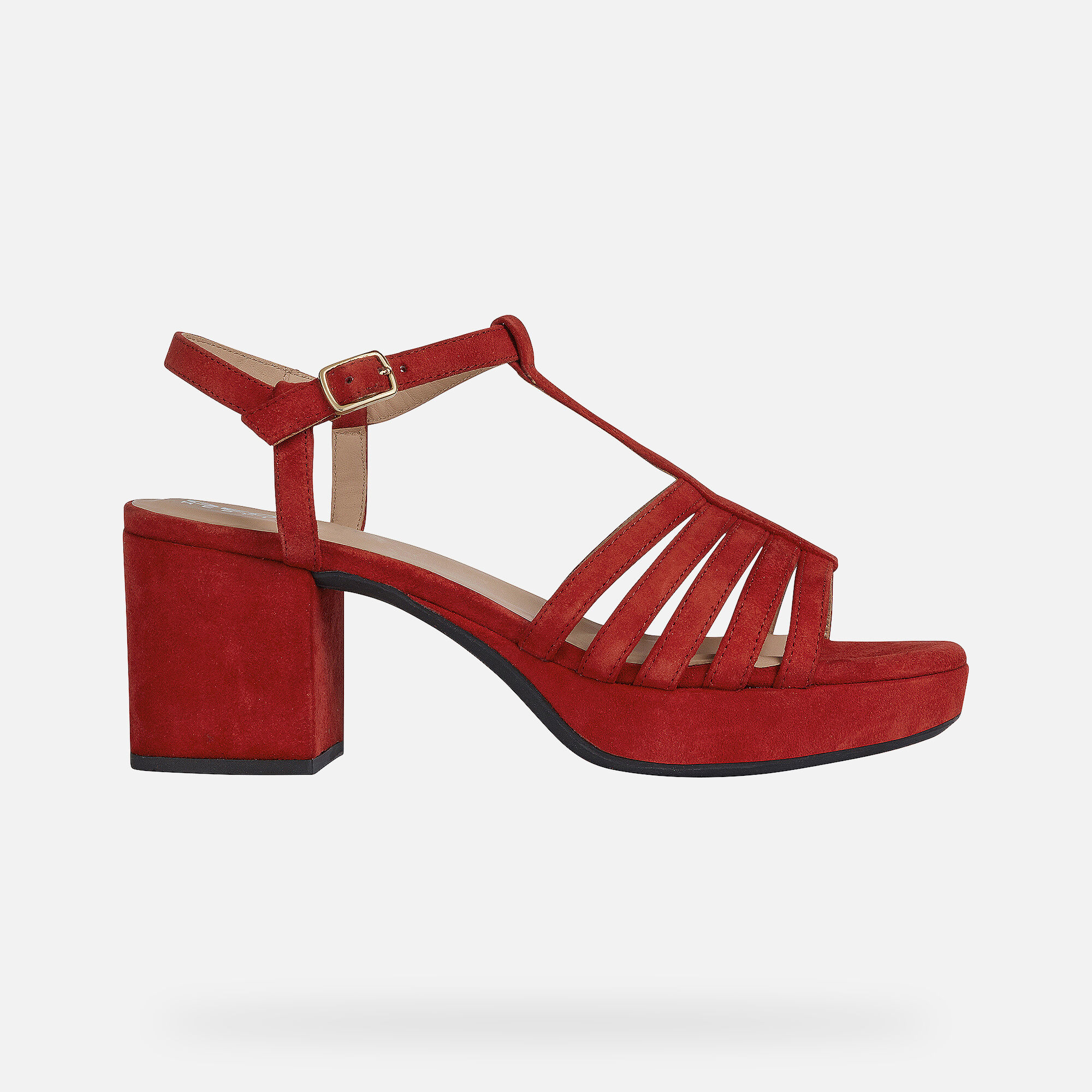 geox red sandals