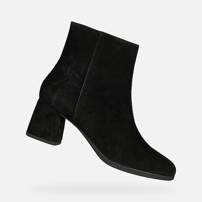 geox black ankle boots
