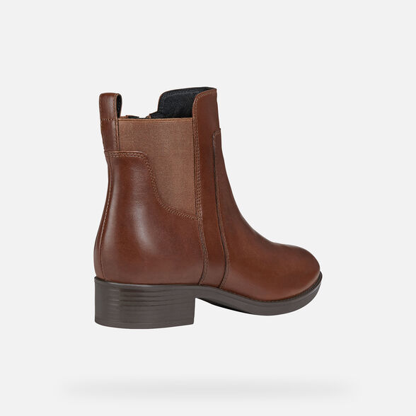 ANKLE BOOTS WOMAN GEOX FELICITY WOMAN - BROWN