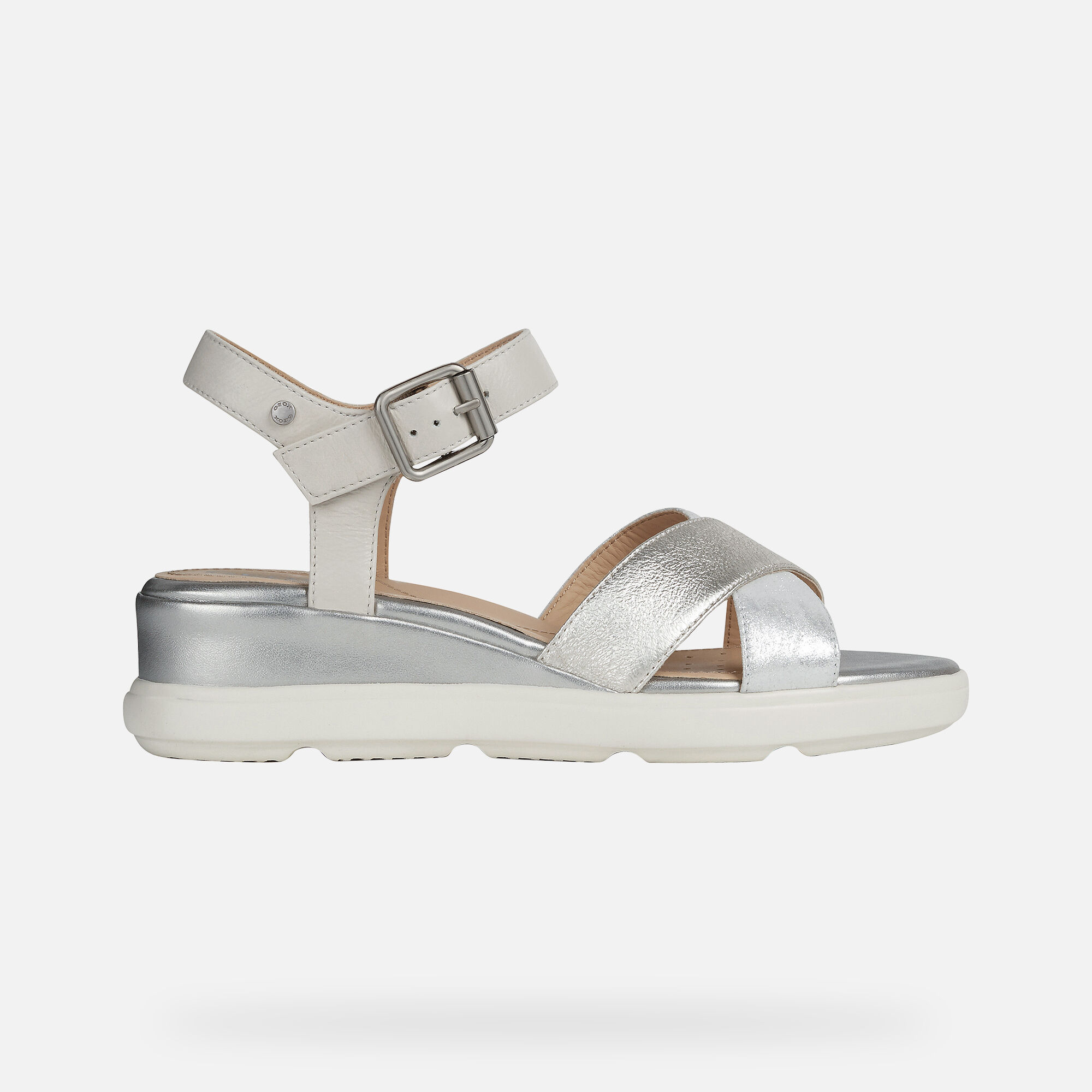 Geox PISA Woman: Silver Sandals | Geox SS20