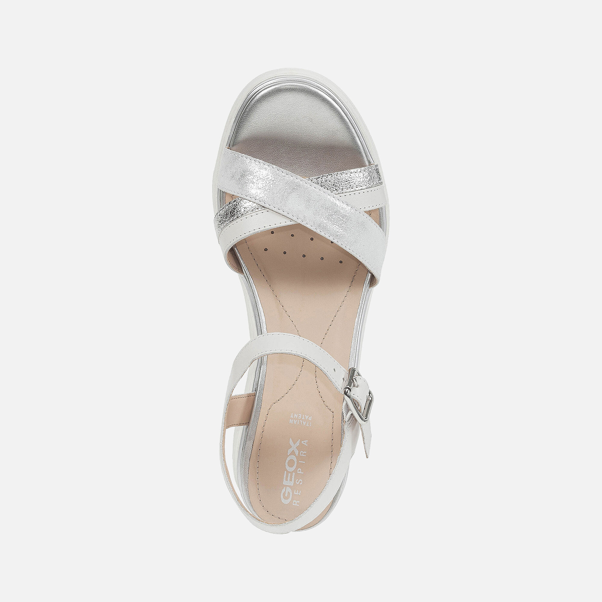 geox silver sandals