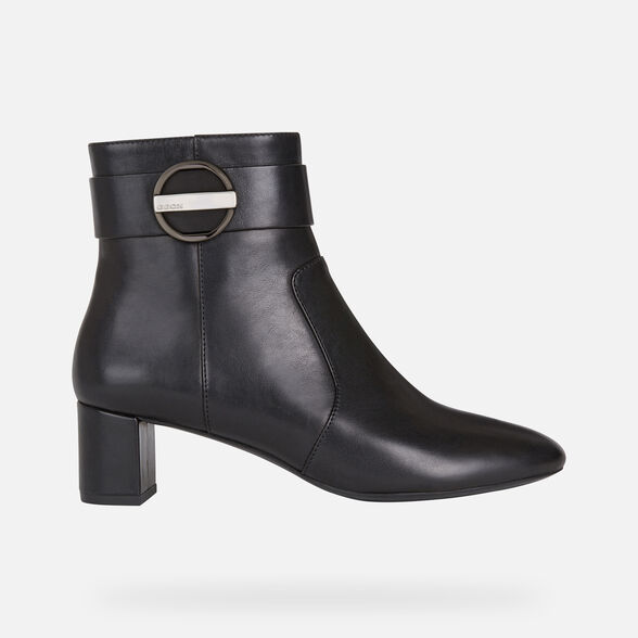 Geox® PHEBY 50 Woman: Black Ankle Boots | Geox®