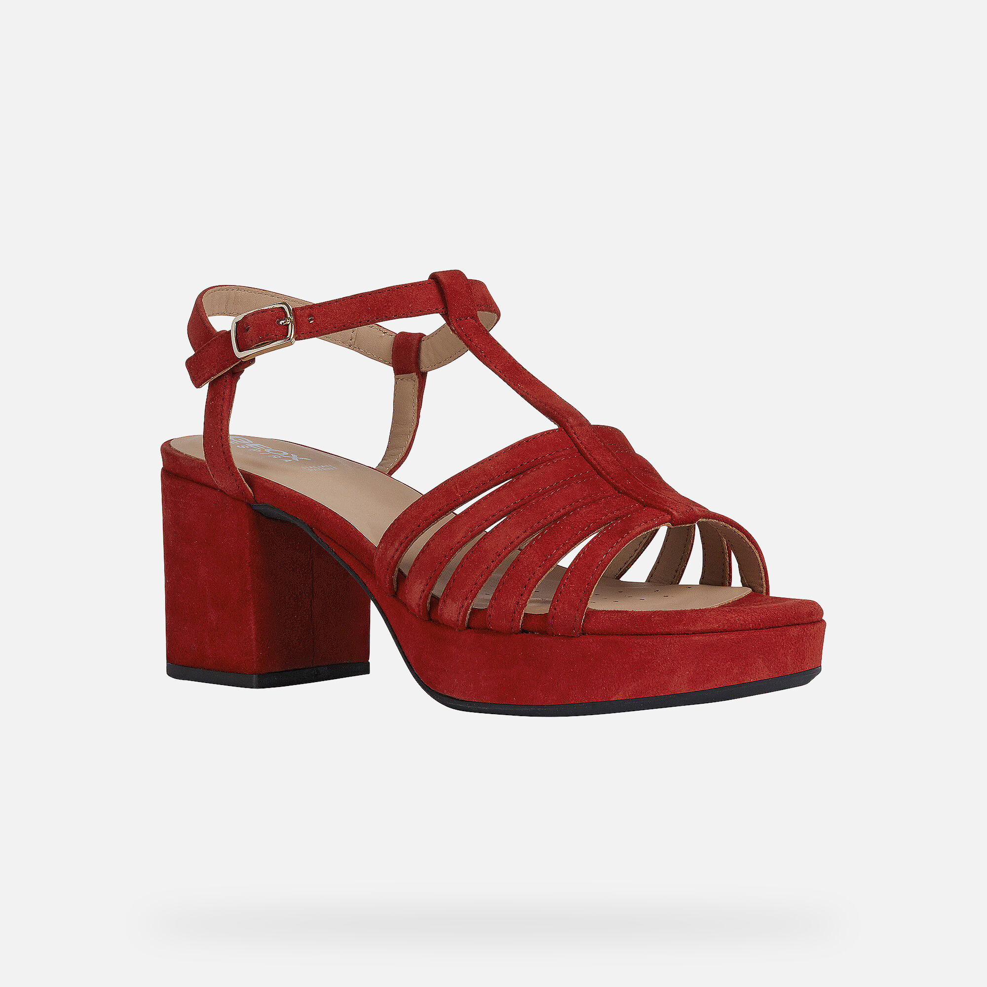 geox red sandals