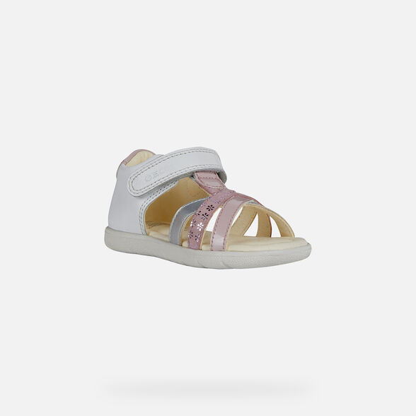 Geox Alul Baby Girl White Sandals Geox Spring Summer