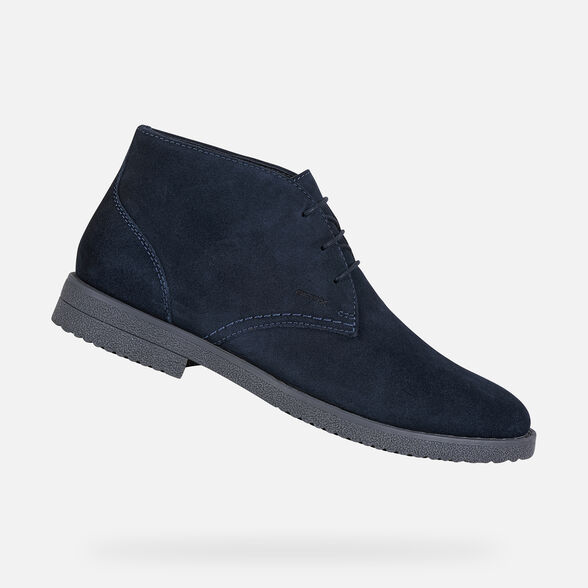 CASUAL SHOES MAN GEOX BRANDLED MAN - NAVY