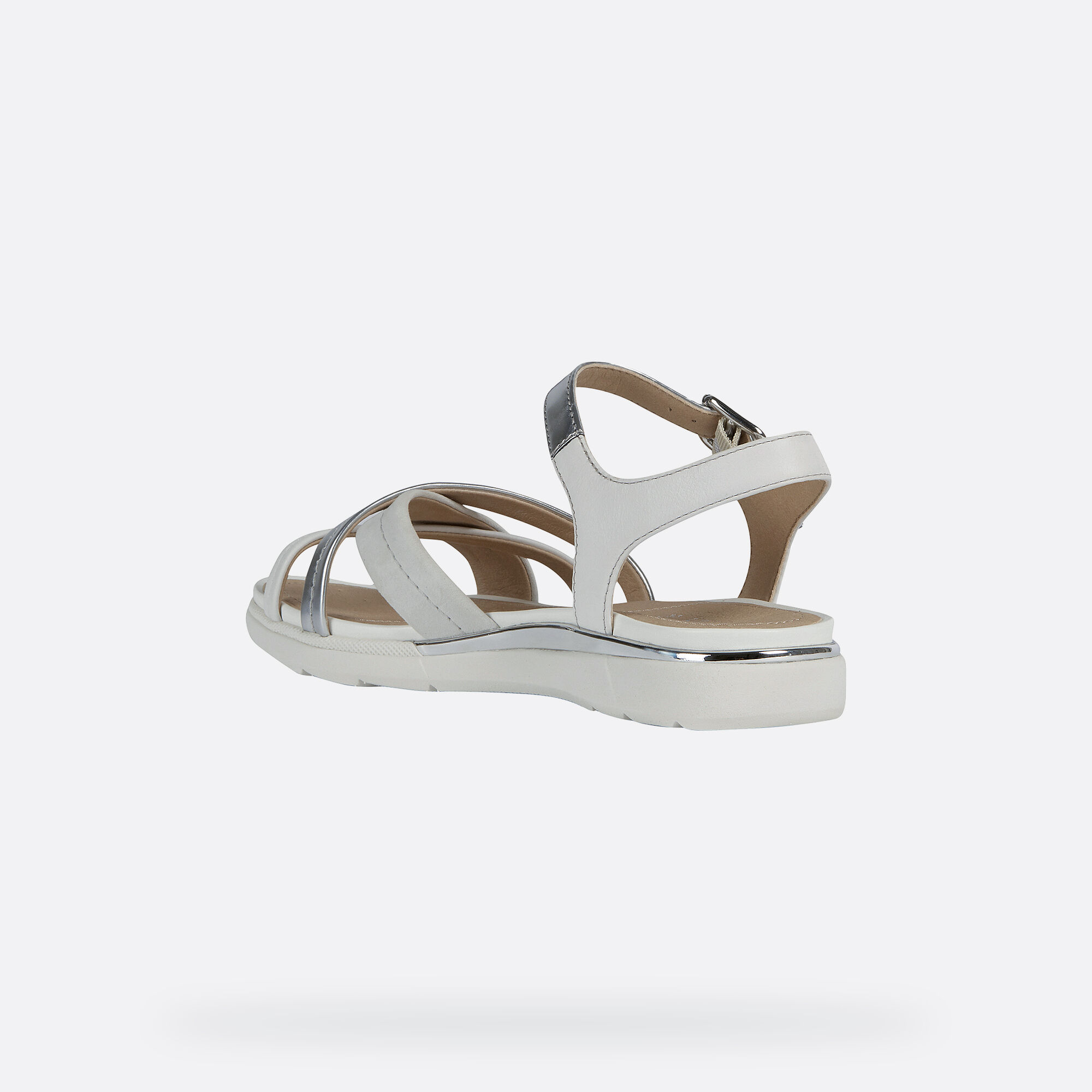 geox silver sandals