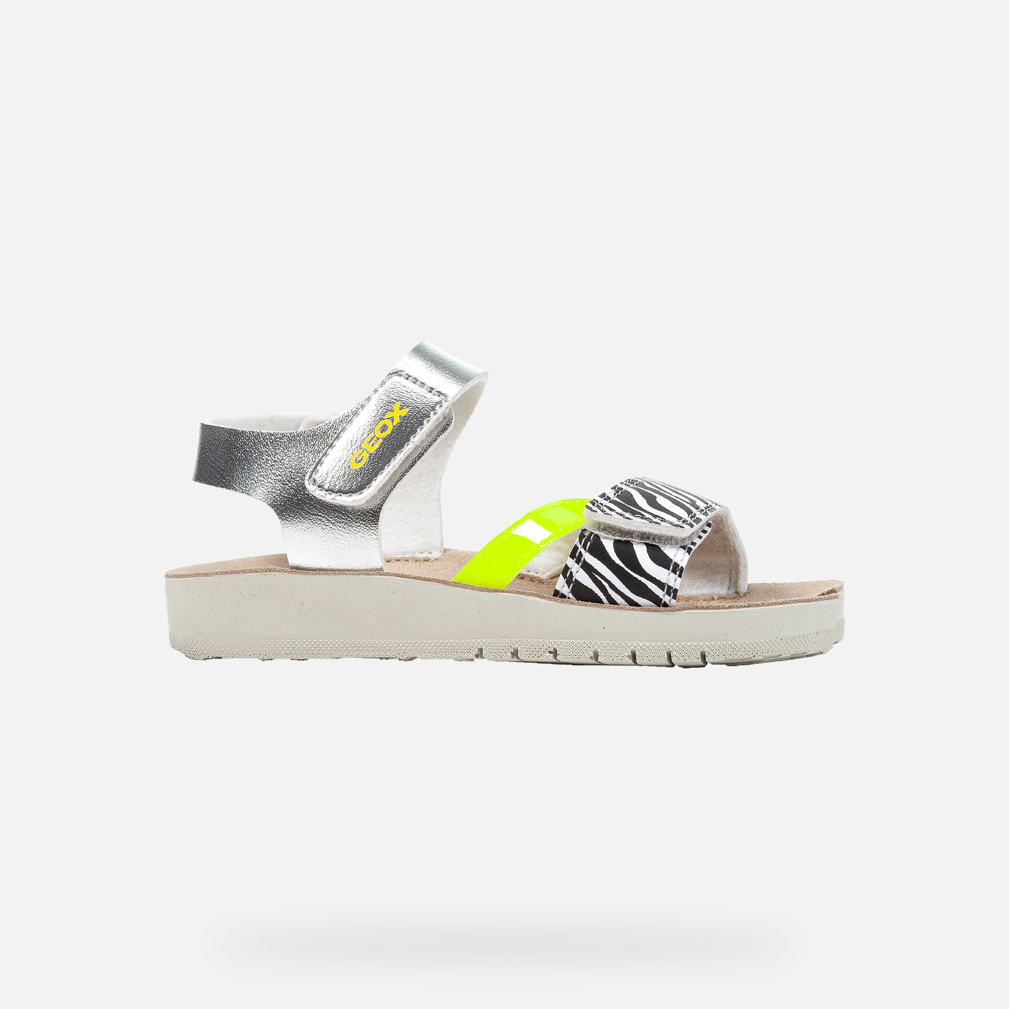 geox silver sandals