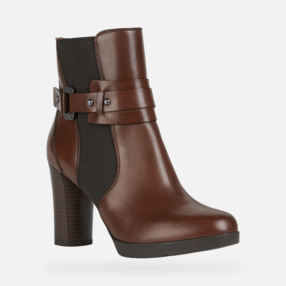 ANYLLA Woman: Chestnut Ankle Boots | FW21 Geox®