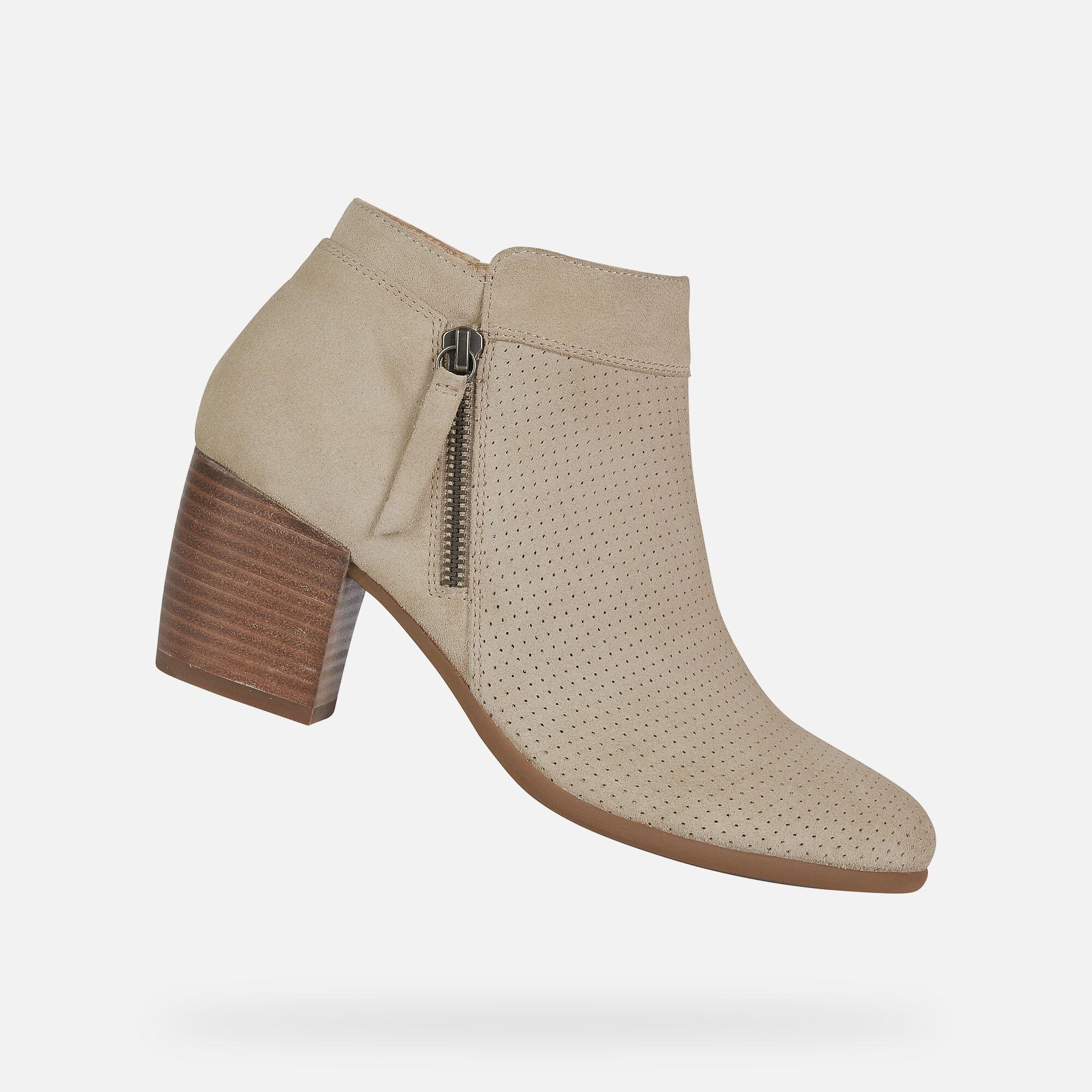 Geox NEW LUCINDA Woman: Lt Taupe Ankle Boots | Geox Spring/Summer