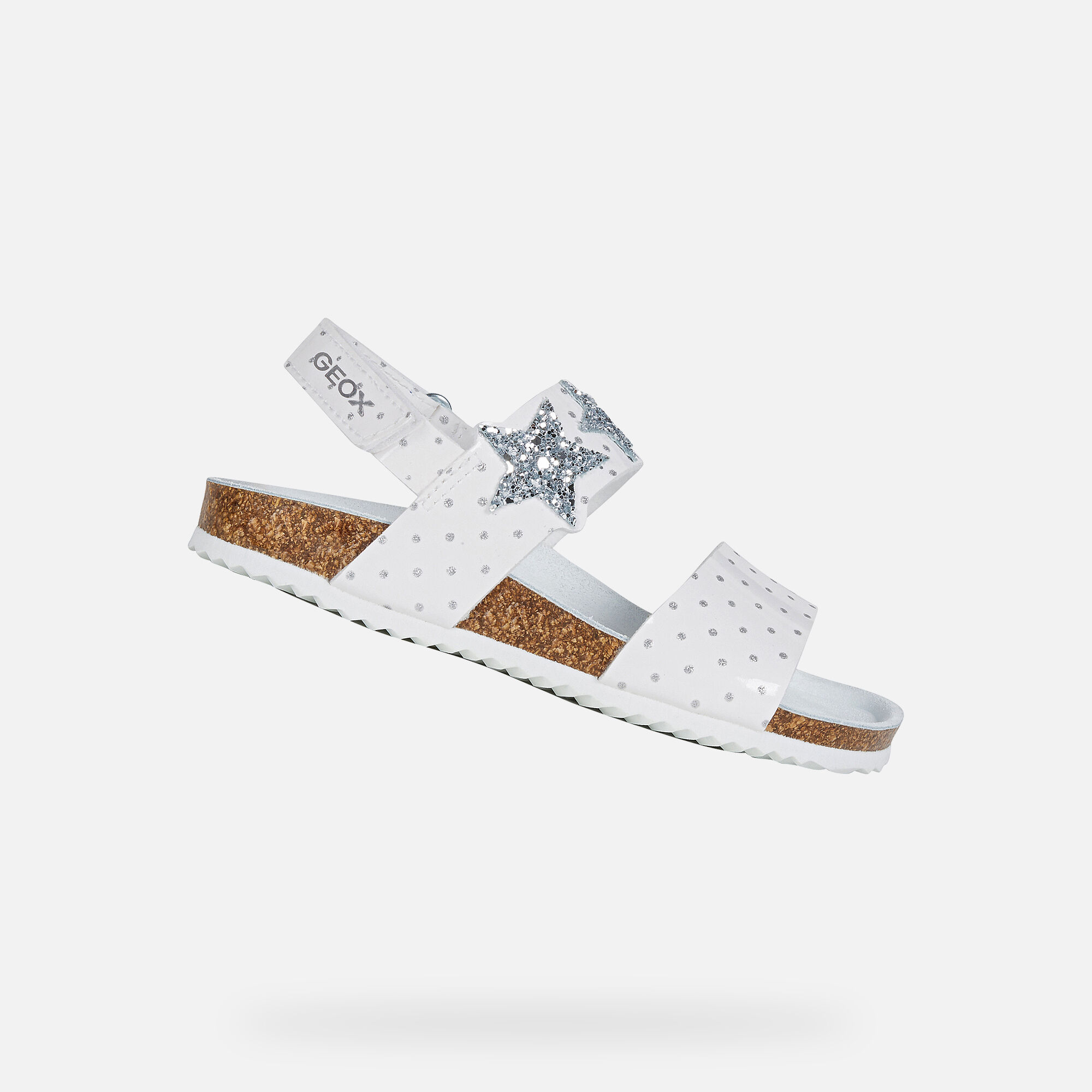 geox white sandals