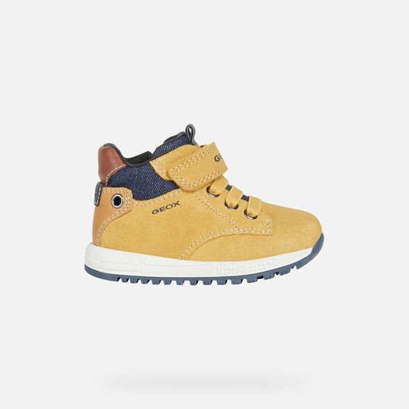 MID-CALF BOOTS BABY GEOX ALBEN BABY BOY - YELLOW AND NAVY