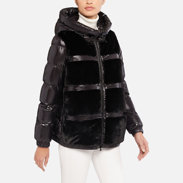 geox chloo black down jacket