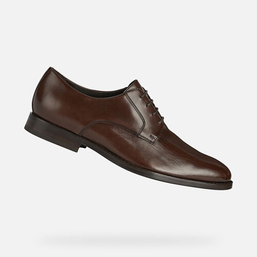 Scarpe Eleganti Geox U024WA In Pelle Nera Per Uomo - Cerimonia E Casual - Nuove In Scatola