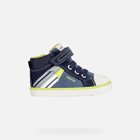 Geox Kilwi Bebe Garcon Sneakers Bleu Aviateur Geox