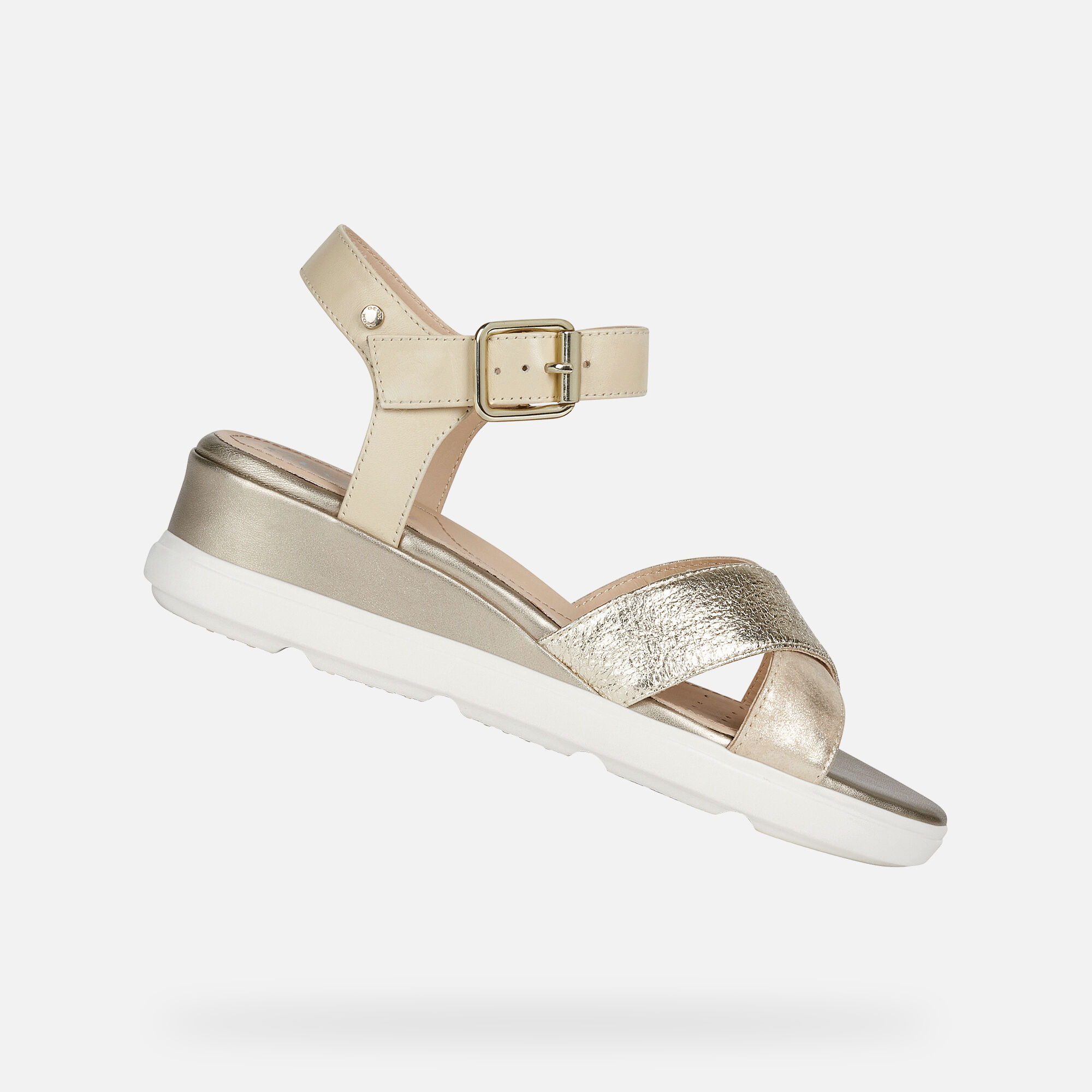 Geox PISA Woman: Gold Sandals | Geox 