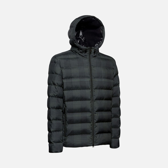DOWN JACKETS MAN GEOX SANDFORD MAN - FOREST NIGHT AND BLACK