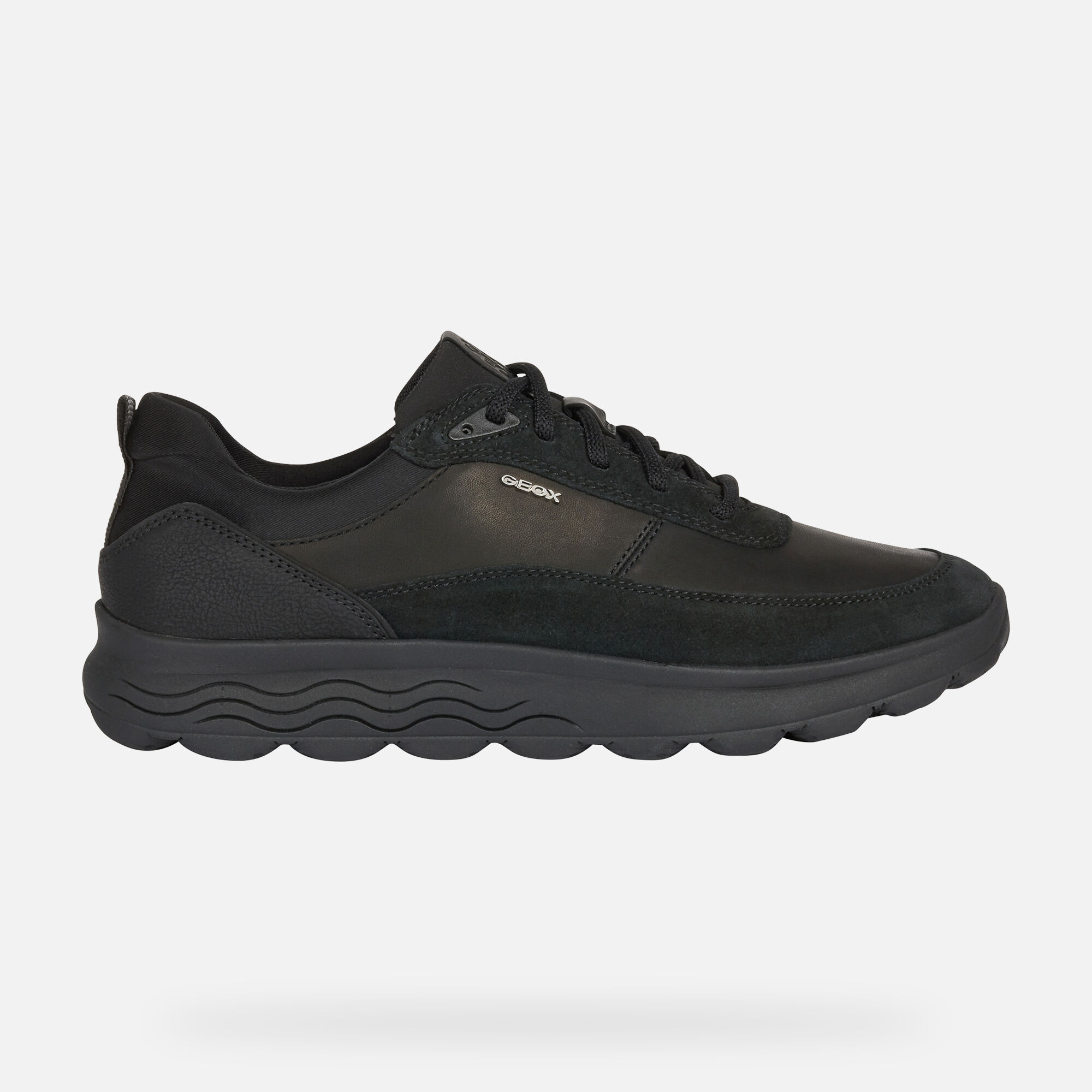 Geox® SPHERICA Man: Black Sneakers | Geox® Zero Shock Pad