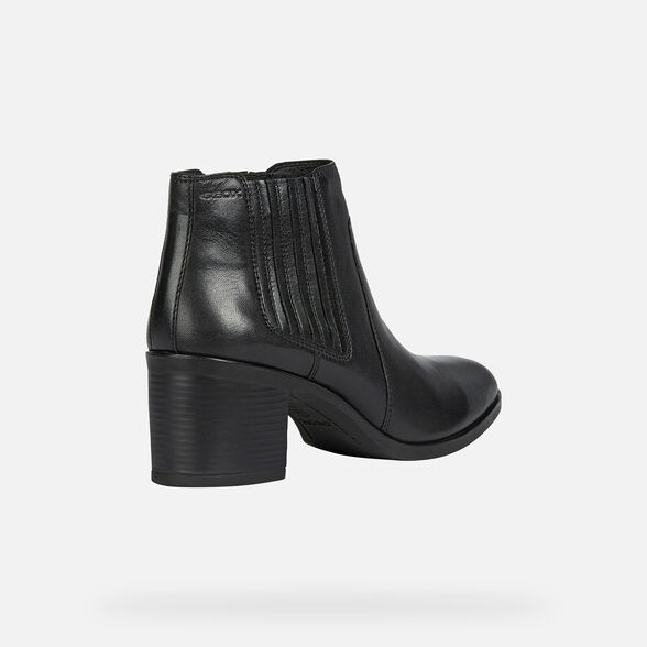 Bottines En Cuir Noir Pour Femme – Bottes Plates à Lacets Avec Fermeture Éclair – Style Automne/Hiver