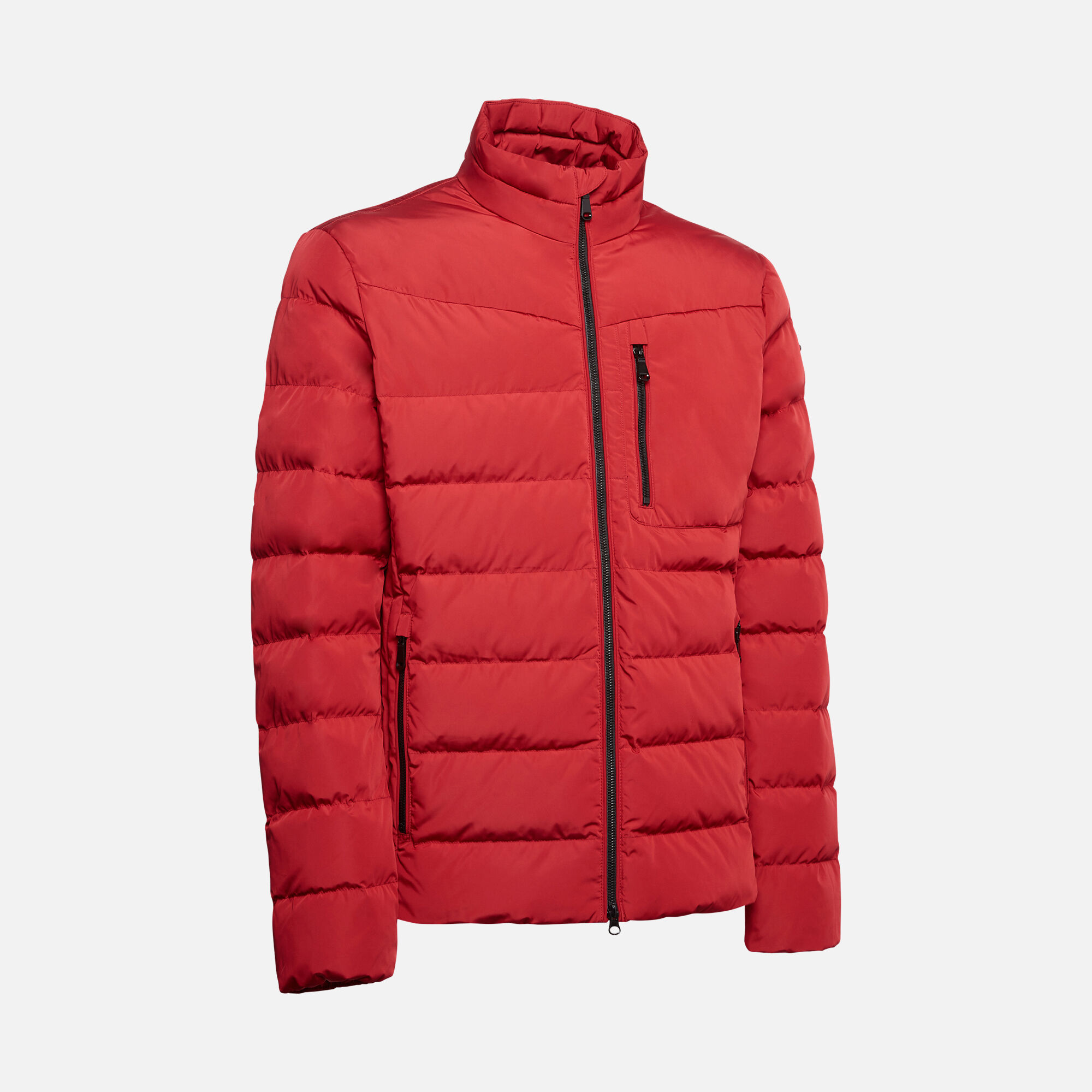 red fall jacket