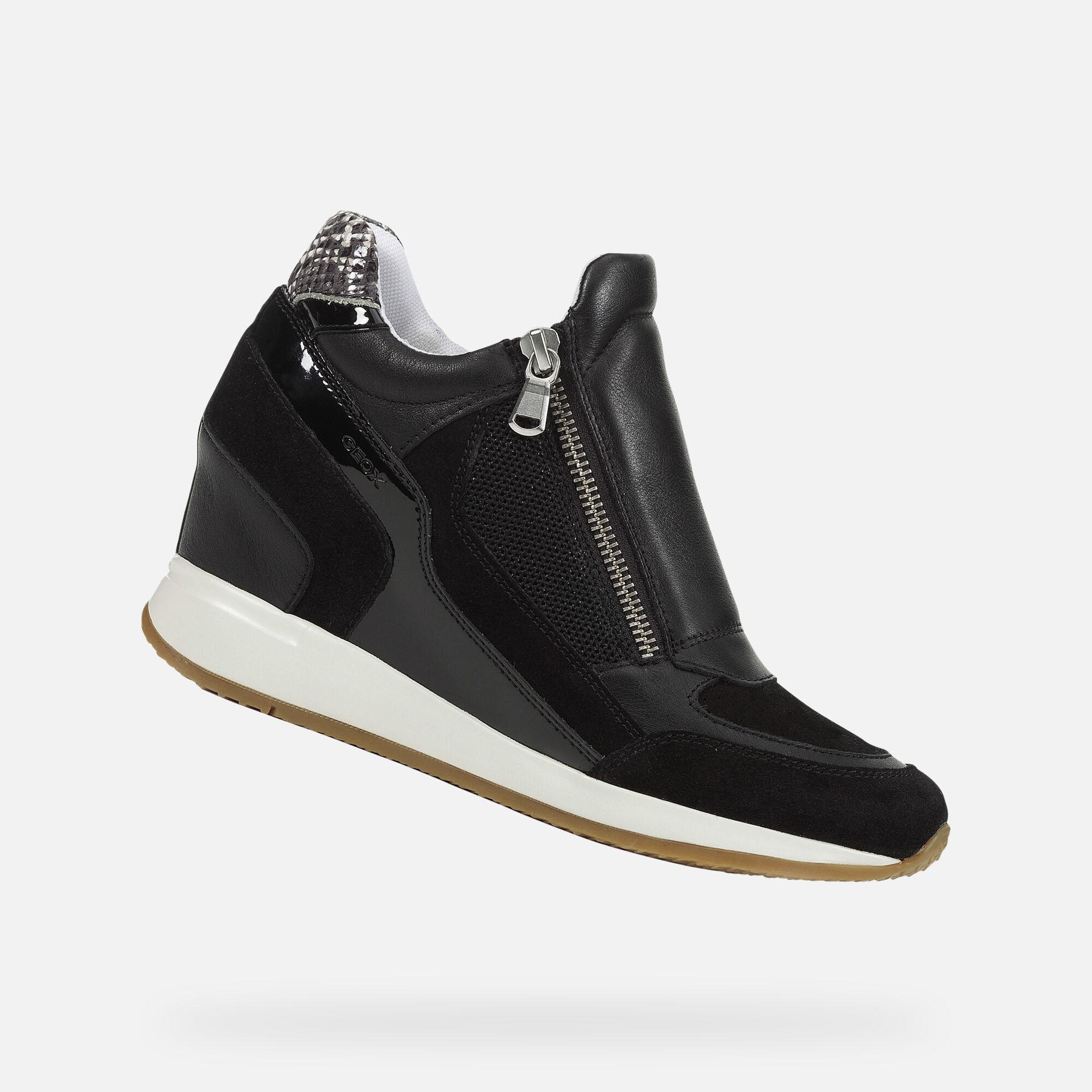 geox black sneakers