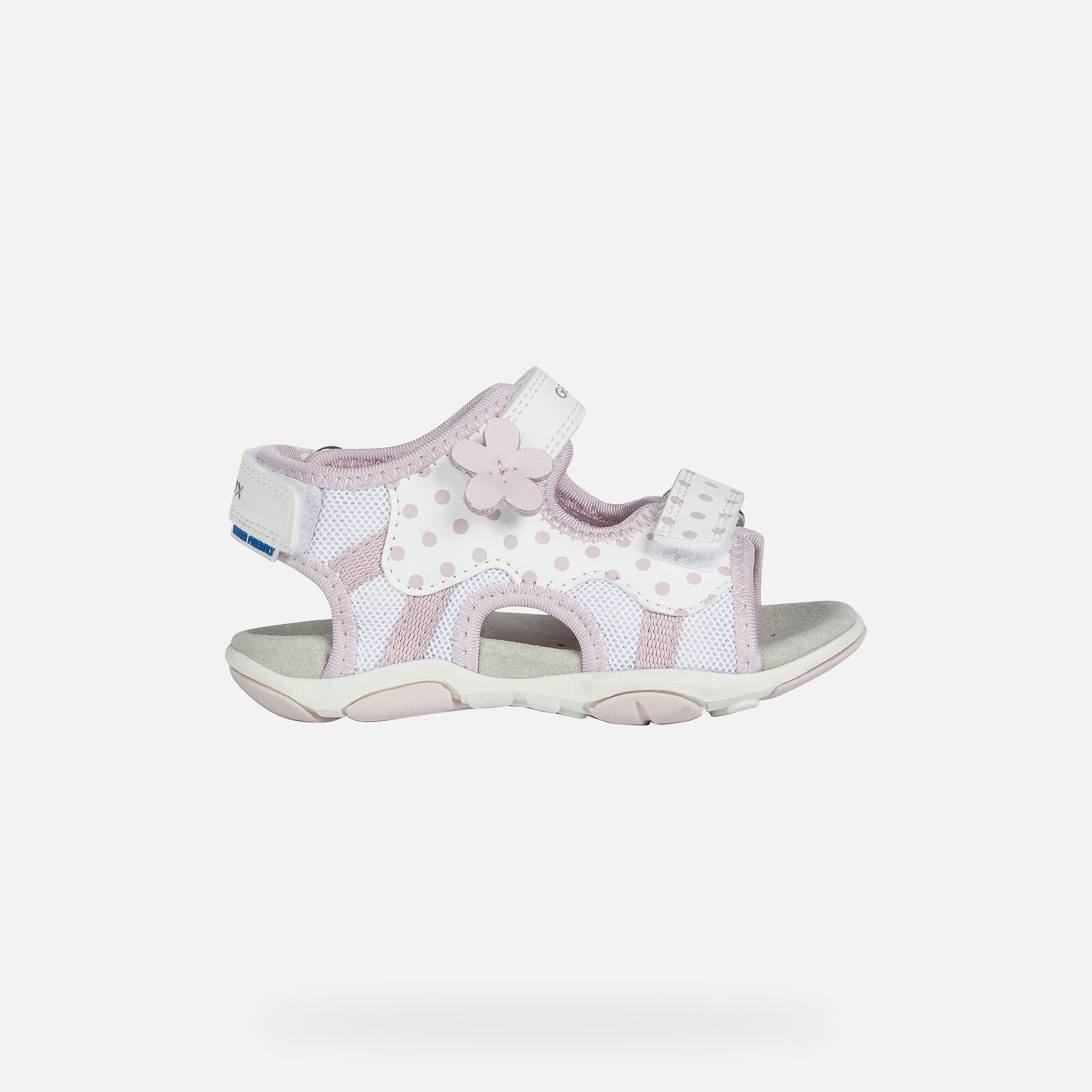 Geox AGASIM Baby Girl: White Sandals 