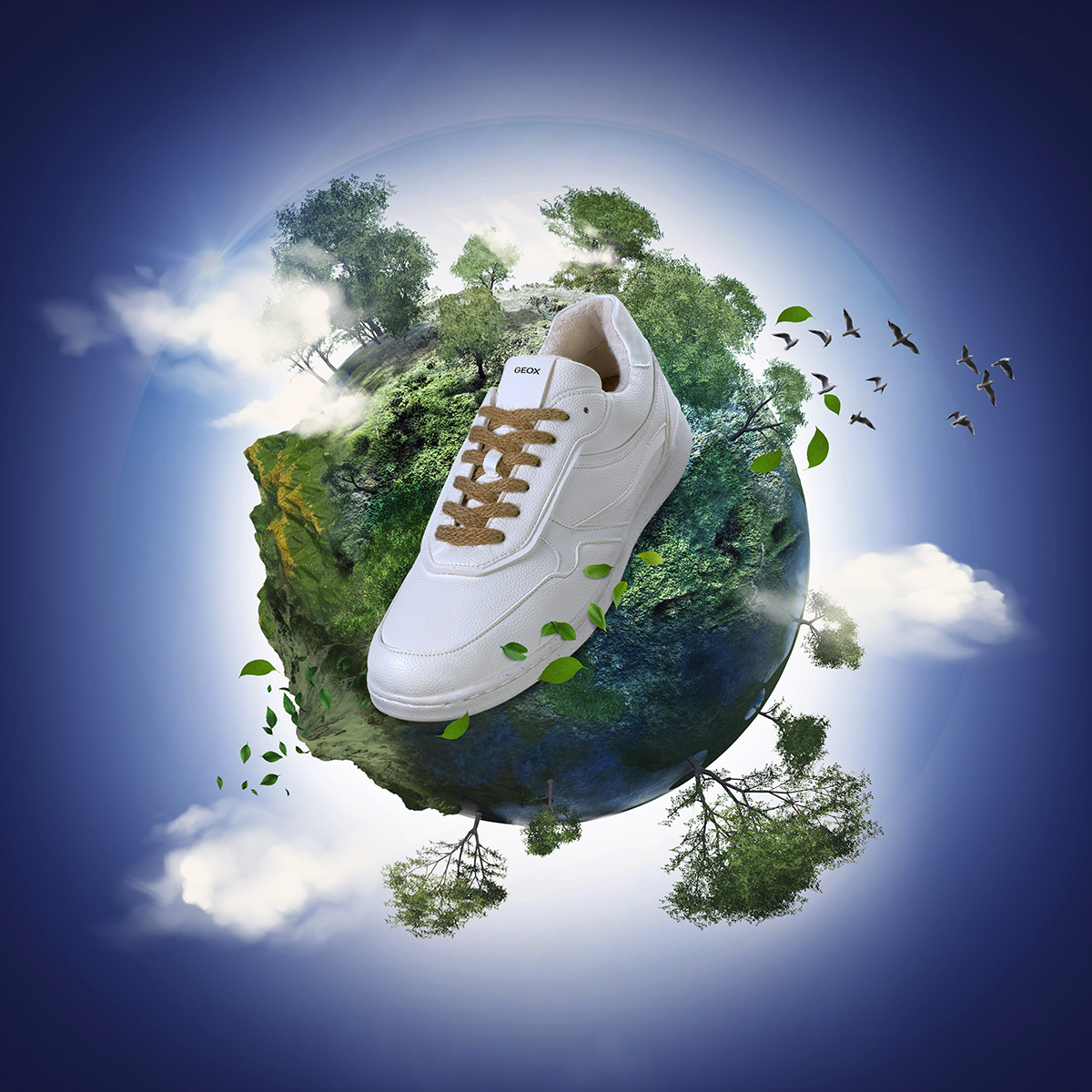 Sustainable shoes made organic recycled materials Geox®