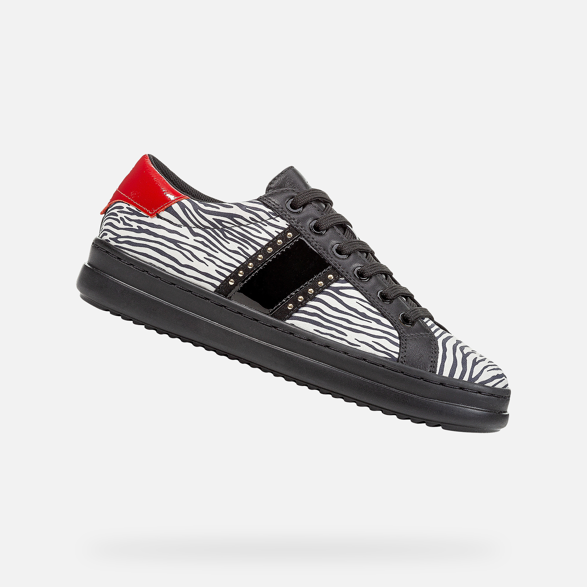 patterned tennis shoes