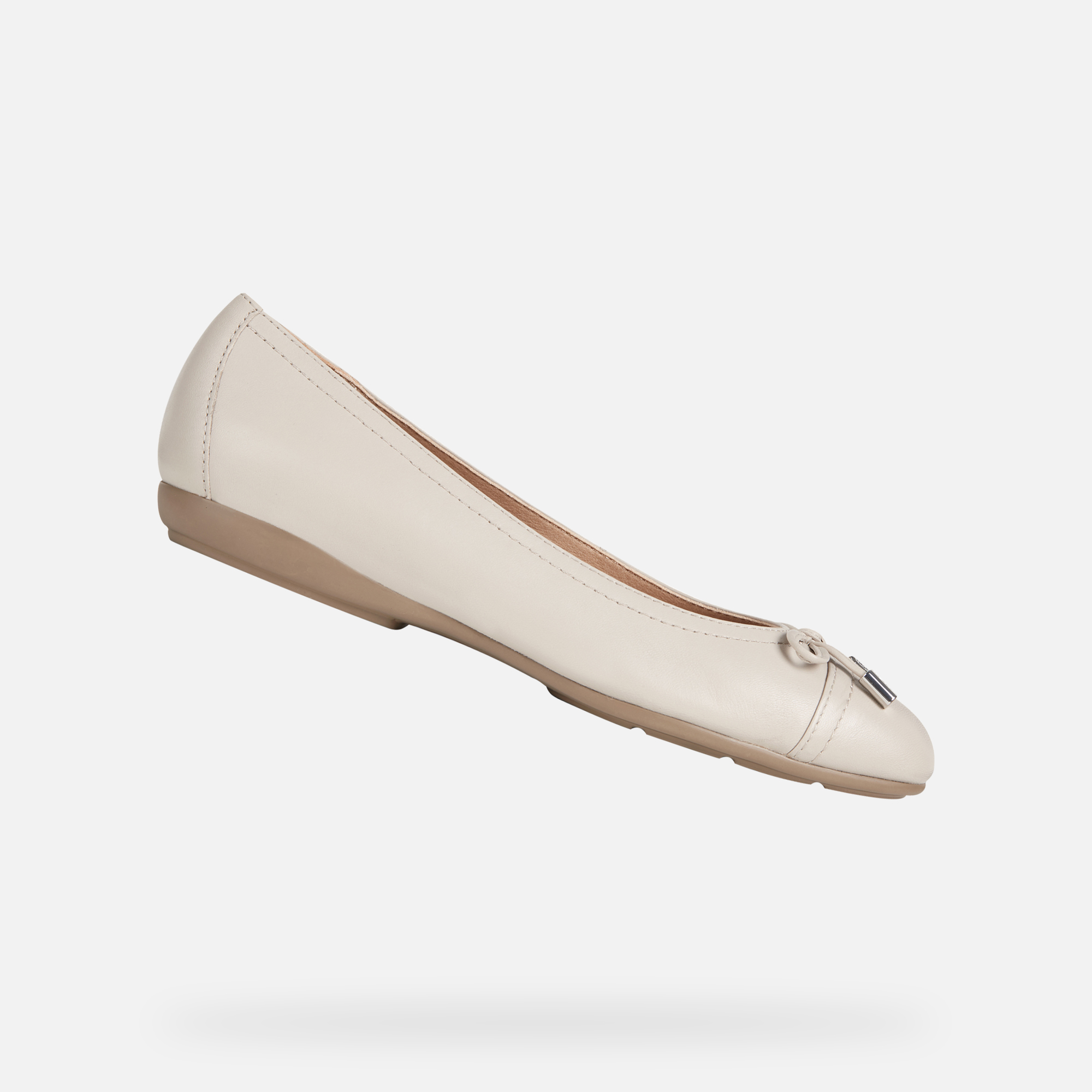 Geox Femme D Annytah - Ballerines En Cuir Respirantes, Semelle Caoutchouc, Confort Assuré