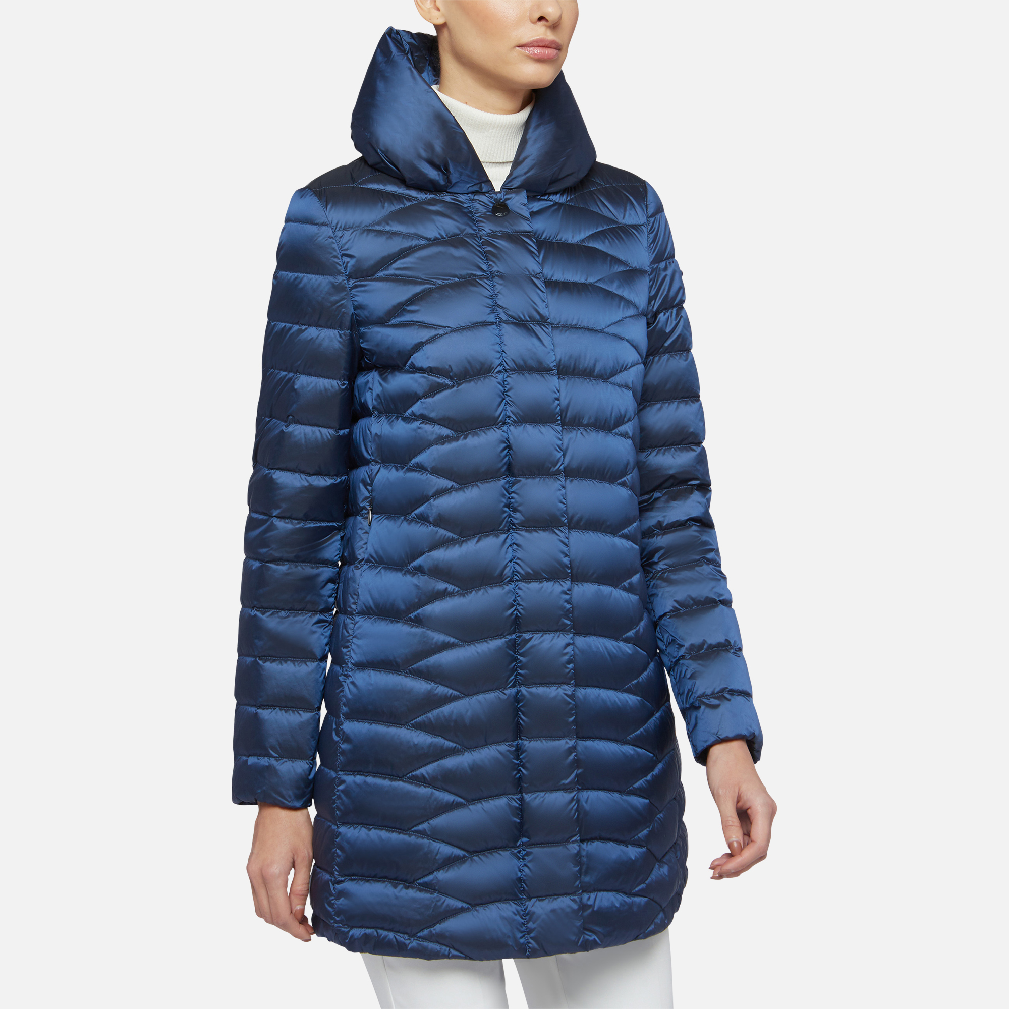 Piumino Geox Jaysen Hood Donna - Giacca Con Cappuccio, Traspirante - Foto 2