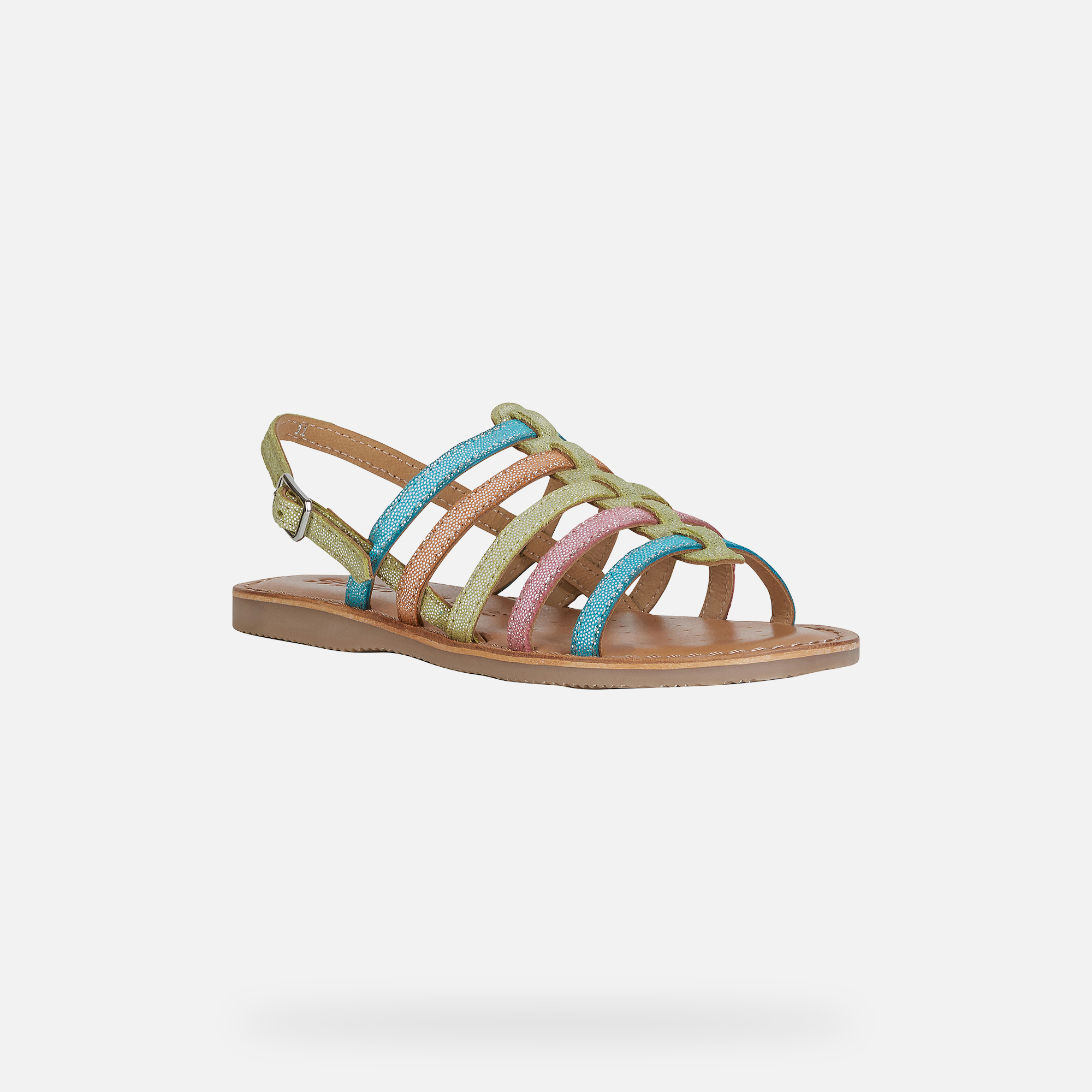 Sandali Geox J Sandal Eolie Per Bambine - Pelle, Suola Traspirante, Design Informale - Foto 8