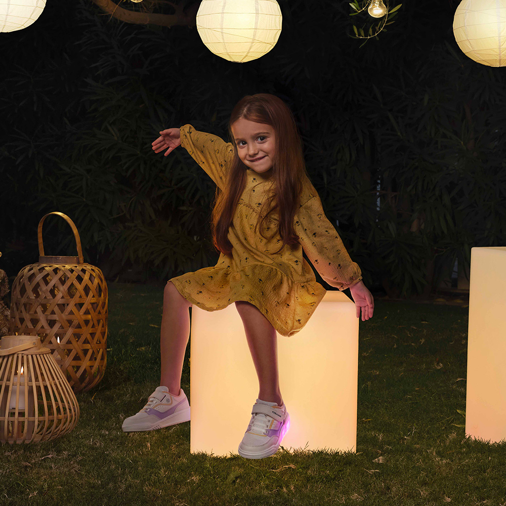 Fill their days with happiness: choose the new multicoloured light up shoes for girls.